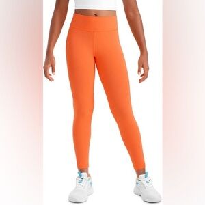CRZ YOGA Women’s Neon Orange Activewear Leggings with Pockets.